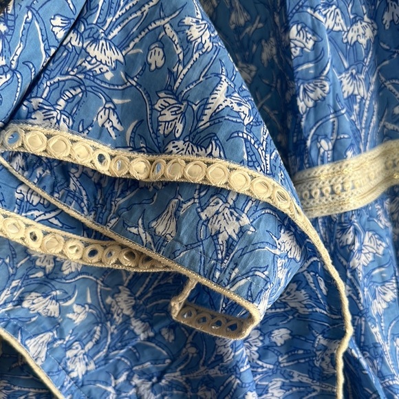 Blue Midi Sundress with Crew Neck for Weddings - Picture 4 of 9